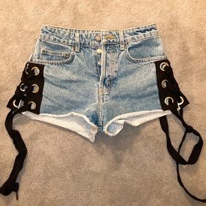 LF Carmar Denim Bianca Shorts (side tie)